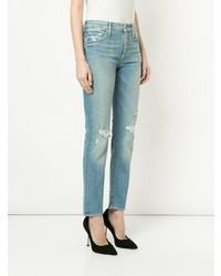 Mother Slim Fit Distressed Jeans