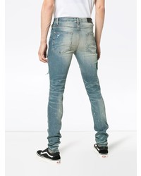 Amiri Snake Patch Embroidered Skinny Jeans