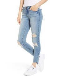 SWAT FAME Sts Blue Emma Ripped Ankle Skinny Jeans