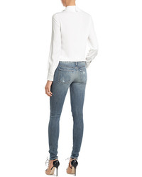 Mother The Looker Distressed Skinny Jeans