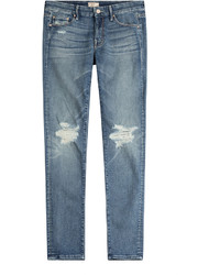 Mother The Looker Distressed Skinny Jeans