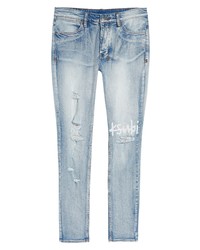 Ksubi Van Winkle 1999 City High Ripped Skinny Jeans In Denim At Nordstrom