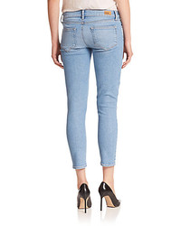 Paige Verdugo Distressed Cropped Skinny Jeans