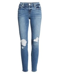 Paige Verdugo Transcend Vintage Ripped Ankle Skinny Jeans