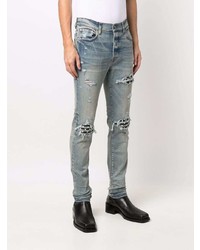 Amiri X Playboy Ripped Effect Skinny Jeans