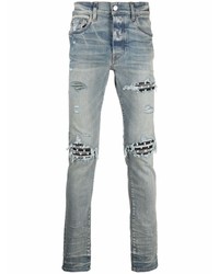 Amiri X Playboy Ripped Effect Skinny Jeans