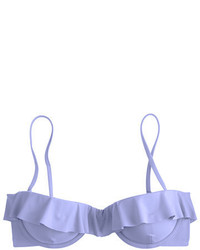 Light Blue Ruffle Bikini Top