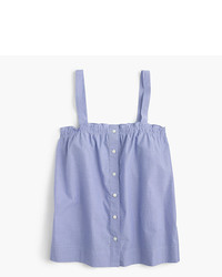 J.Crew Button Front Ruffle Top