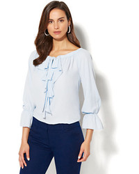 New York & Co. 7th Avenue Ruffled Off The Shoulder Blouse