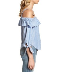 Love, Fire Ruffle Off The Shoulder Blouse