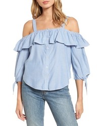 Love, Fire Ruffle Off The Shoulder Blouse