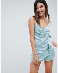 ASOS DESIGN Occasion Playsuit With Frill Overlay