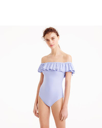 J.Crew Off The Shoulder Ruffle One Piece Swimsuit
