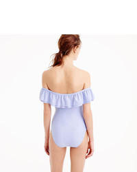 J.Crew Off The Shoulder Ruffle One Piece Swimsuit