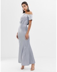 ASOS DESIGN Maxi Dress With Drape One Shoulder In Satin