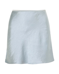 Light Blue Satin Mini Skirt