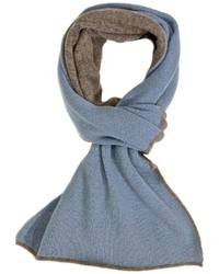 Riviera Blue Taupe Cashmere Scarf