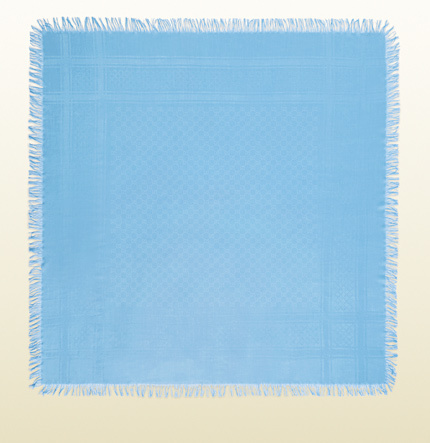 GG Jacquard Silk Scarf in Blue - Gucci