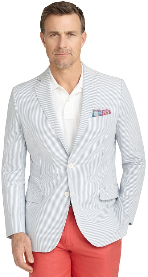 Brooks brothers shop seersucker blazer