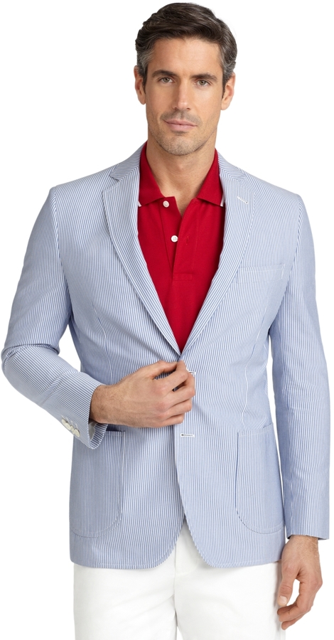 Cambridge Silversmiths Cambridge Striped Seersucker Sport Coat, $448 ...