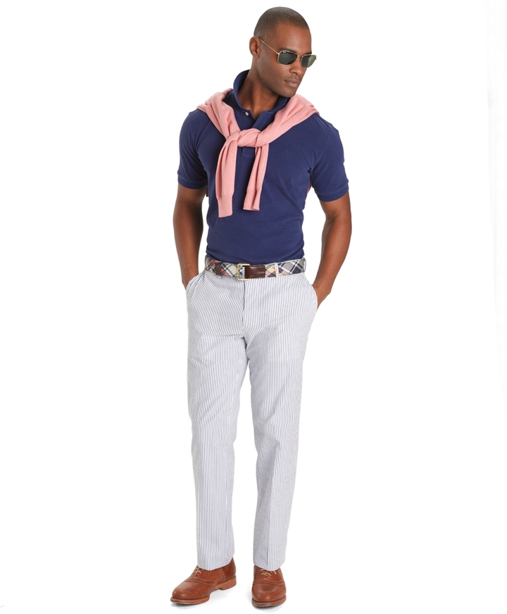 Brooks Brothers Milano Fit Seersucker Trousers, $148 | Brooks Brothers ...