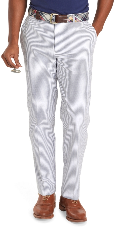 Brooks Brothers Milano Fit Seersucker Trousers, $148 | Brooks