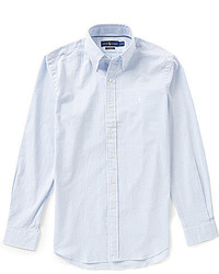 Light Blue Seersucker Long Sleeve Shirt