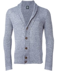 Hardy Amies Ribbed Cotton Shawl Collar Cardigan | Where to buy