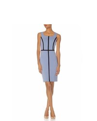 The Limited Contrast Bands Sheath Dress Blue 10