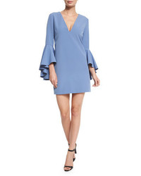 Milly Nicole Bell Sleeve Cady Shift Dress