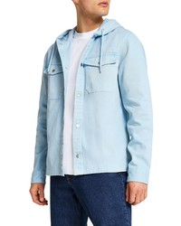 River Island Drench Washed Hooded Cotton Jacket