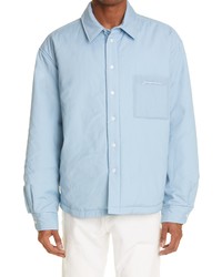 Jacquemus La Chemise Boulanger Insulated Overshirt In Blue At Nordstrom