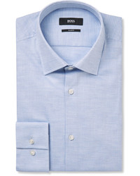 Hugo Boss Blue Jenno Cotton Piqu Shirt