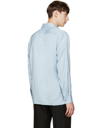 Lanvin Blue Open Collar Shirt
