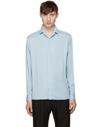 Lanvin Blue Open Collar Shirt