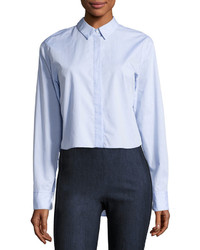 Rag & Bone Calder Reversible Long Sleeve Button Down Shirt Blue
