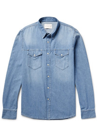 Sandro Canyon Slim Fit Cotton Chambray Shirt