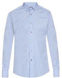 Lanvin Collar Trimmed Cotton Poplin Shirt