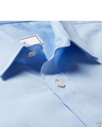 Ami Contrast Trimmed Cotton Poplin Shirt