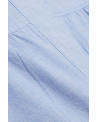 Madewell Cotton Peplum Shirt Sky Blue