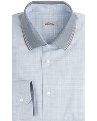 Brioni Cotton Shirt With Contrast Collar