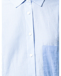 Derek Lam 10 Crosby Long Sleeve Mixed Button Down Shirt