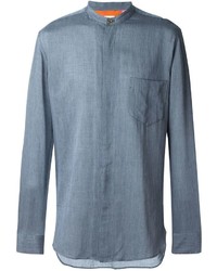 Paul Smith Band Collar Concealed Fastening Shirt