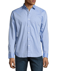 DL1961 Premium Denim Park Regular Fit Button Front Shirt Blue