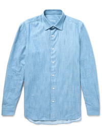 Caruso Slim Fit End On End Cotton Chambray Shirt