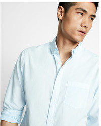Express Slim Gart Dyed Washed Cotton Button Collar Shirt