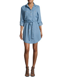 Alexia Admor Belted Chambray Shirtdress Blue