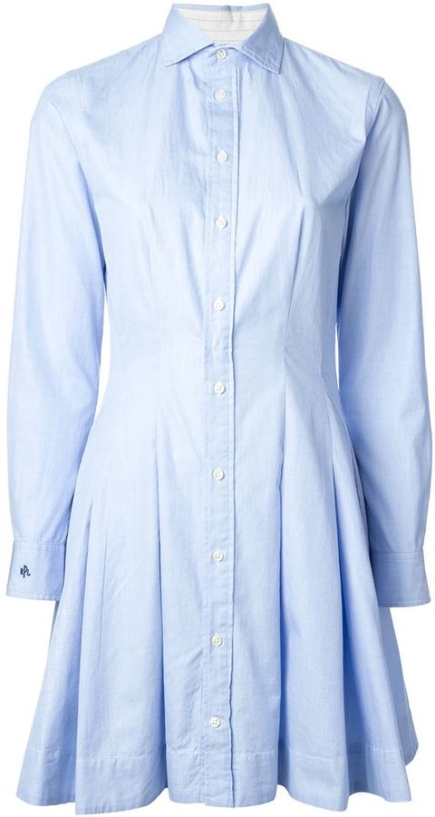 Polo Ralph Lauren Flared Shirt Dress, $135 | farfetch.com | Lookastic
