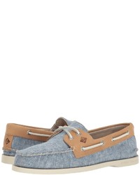 Sperry Ao 2 Eye Linen Moccasin Shoes
