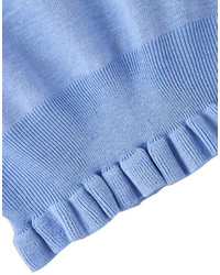 Choies Light Blue Waisted Knit T Shirt